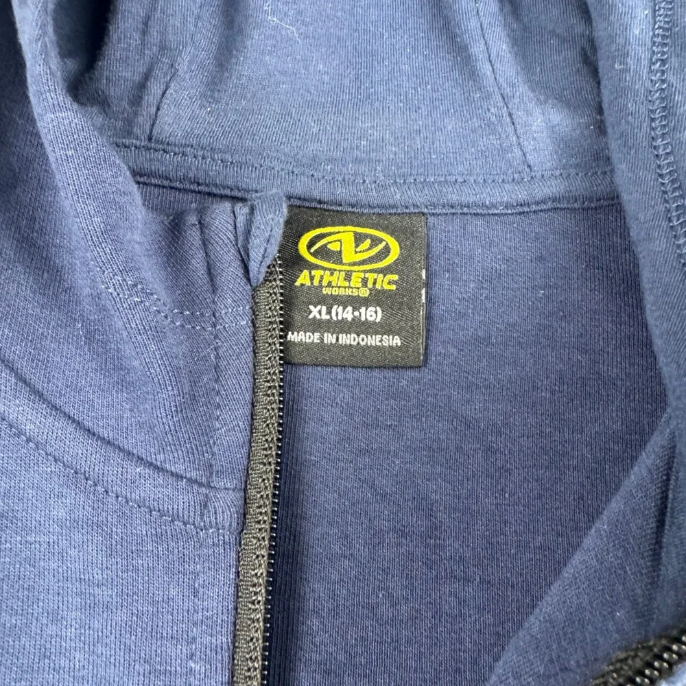 Athletic Works Boys XL 14-16 Blue Knit Full Zip Hoodie Jacket AW33100077185B